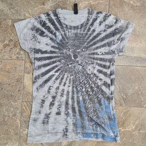 Women‎ Large Cross Graphic T Shirt Tie Dye Religious Gift of Love Eternal Script